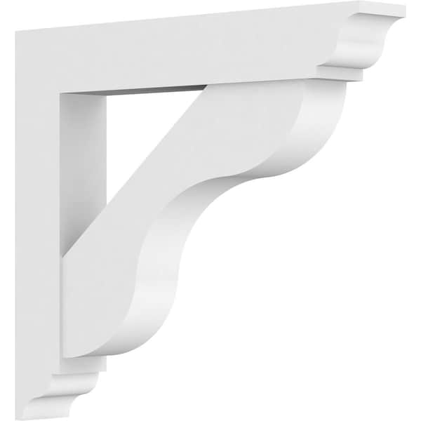 Ekena Millwork Standard Carmel Architectural Grade PVC Bracket With Traditional Ends, 5"W x 30"D x 30"H BKTP05X30X30CAR01 - main